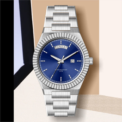 Reloj Ejecutivo de Acero Inoxidable con Correa de Cuero - Resistente al Agua - Image 20