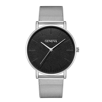 Reloj de Acero Inoxidable Geneva para Hombre con Malla Metálica - Image 3