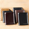 Billetera Vertical Tri-fold de Cuero Mate para Hombre