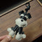 Llavero Schnauzer Cosido a Mano para Auto