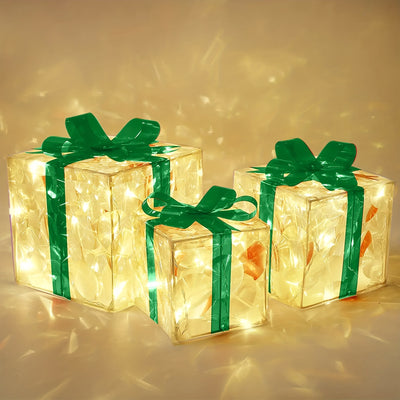 Caja de Regalo Navideña Plegable 3 Piezas con Luces LED - Image 13
