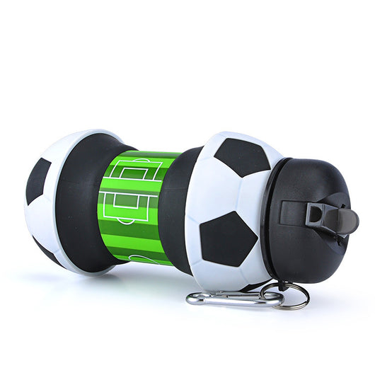 Botella de Agua Deportiva de Silicona Plegable con Popote para Fútbol - Image 12