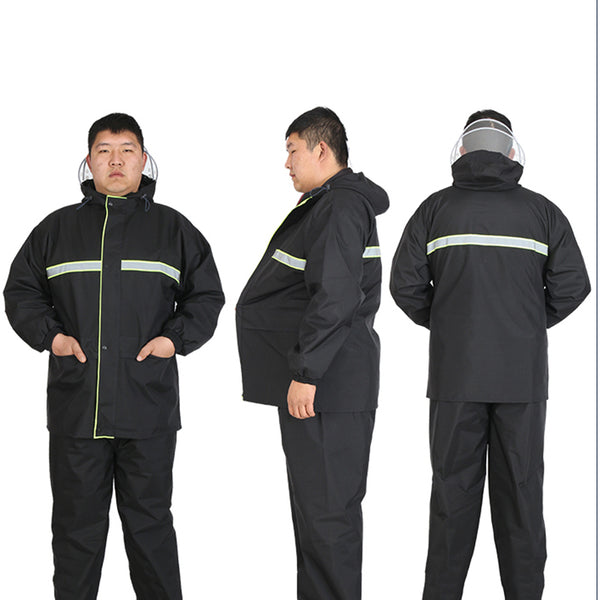 Pantalones Impermeables Oversized para Hombre con Cierre Lateral