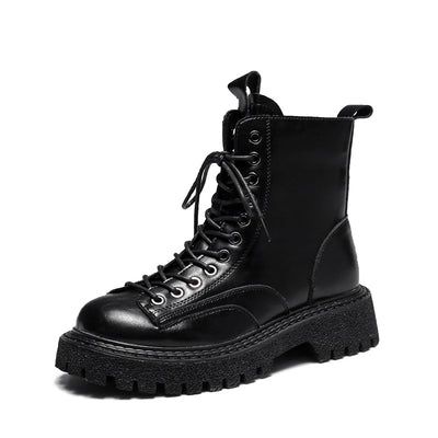 Bota Motociclista Estilo Británico Suela Gruesa Versátil - Image 4