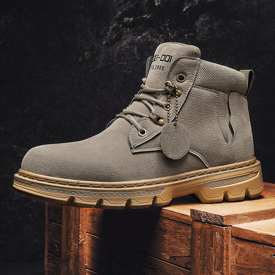 Botas Cortas de Cuero Estilo Británico con Alzada