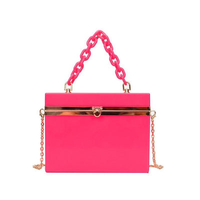 Bolso de Mano Candy Color con Cadena - Clutch Elegante para Eventos - Image 9