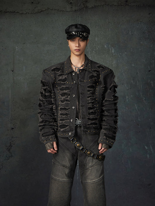 Chaqueta Denim Acolchada con Remaches y Hombros Reforzados - Image 22
