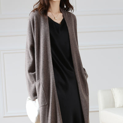 Cardigan Largo de Lana Tejida para Mujer - Image 15