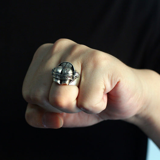 Anillo Punk de Plata 925 Thai Diseño Exclusivo - Image 4