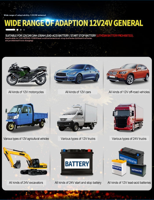 Cargador de Batería para Auto y Moto Inteligente - Image 9