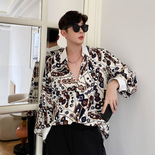 Blusa Floral Retro con Elegancia Contemporánea y Mangas Largas - Image 2