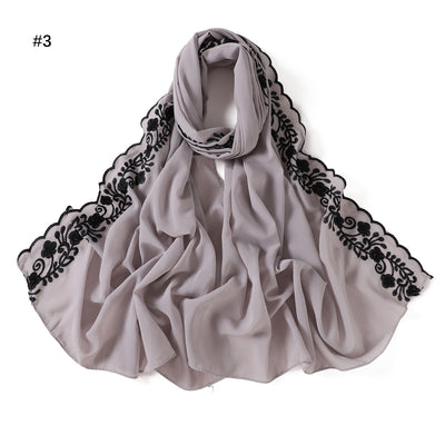 Pañuelo de Gasa Ligero en Colores Sólidos para Mujer - Image 54