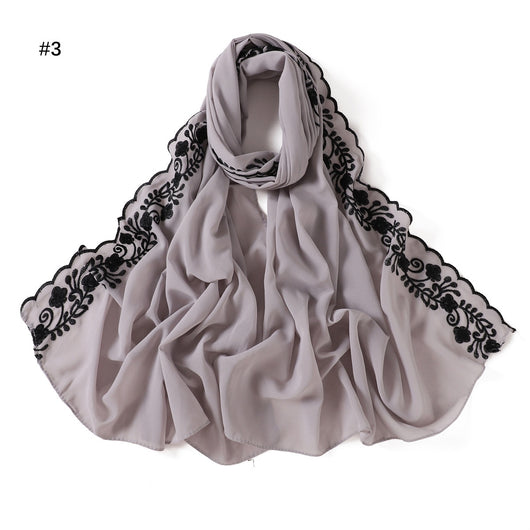 Pañuelo de Gasa Ligero en Colores Sólidos para Mujer - Image 54
