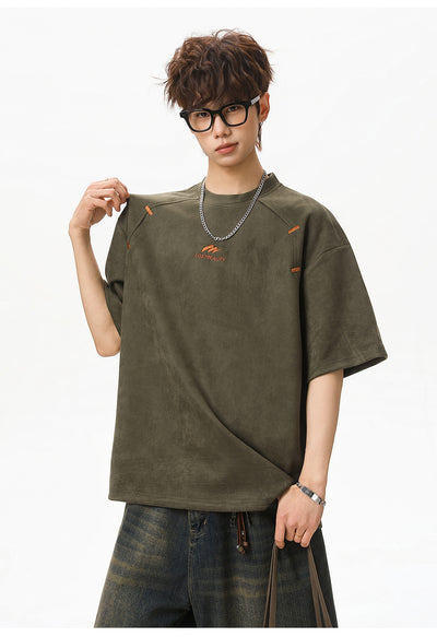 Playera Estructurada de Manga Corta con Textura Combinada para Hombre - Image 25