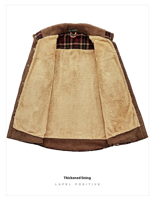 Cardigan Grueso de Forro Polar para Hombre - Cuadros Cálidos Otoño Invierno - Image 11