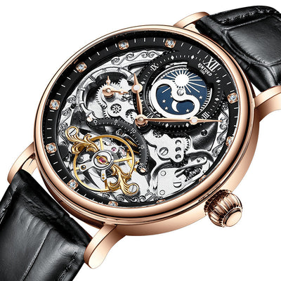 Reloj Mecánico Multifuncional de Dos Zonas Horarias para Hombre - Image 4