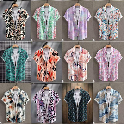Camisa Manga Corta con Estampado Digital para Hombre - Image 18
