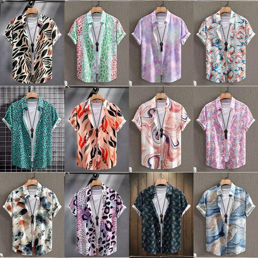 Camisa Manga Corta con Estampado Digital para Hombre - Image 18