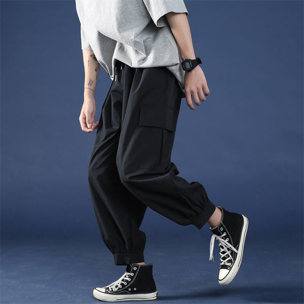 Pantalones Overol Hombre Pierna Ancha Rectos Acortados