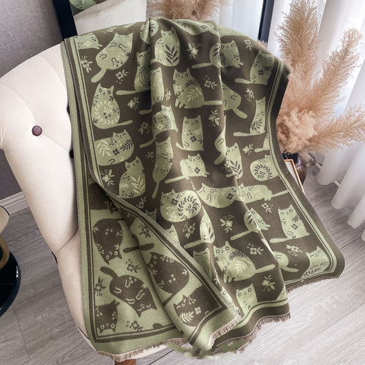 Bufanda Térmica para Gato Adorable con Tejido Jacquard Grueso - Image 11