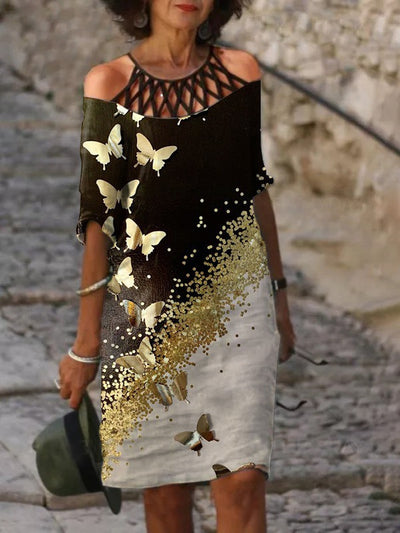 Vestido Asimétrico de Manga Corta para Mujer - Image 9