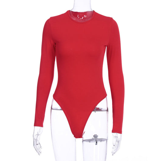 Body Ajustado Manga Larga Cuello Tubo Sexy para Mujer - Image 7