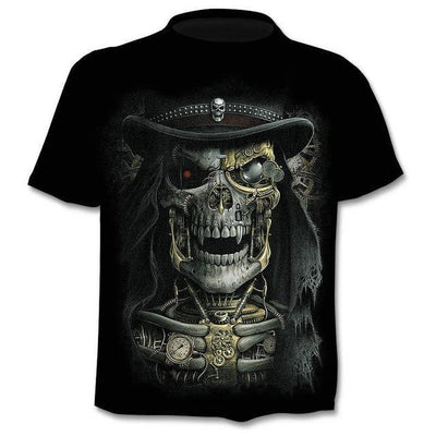 Playera Hombre Estilo Punk Calavera Gótica - Image 14