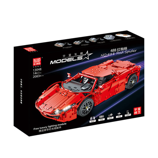 Auto Deportivo Rojo Spider con Control Remoto Doble y Bloques de Construcción - Image 6