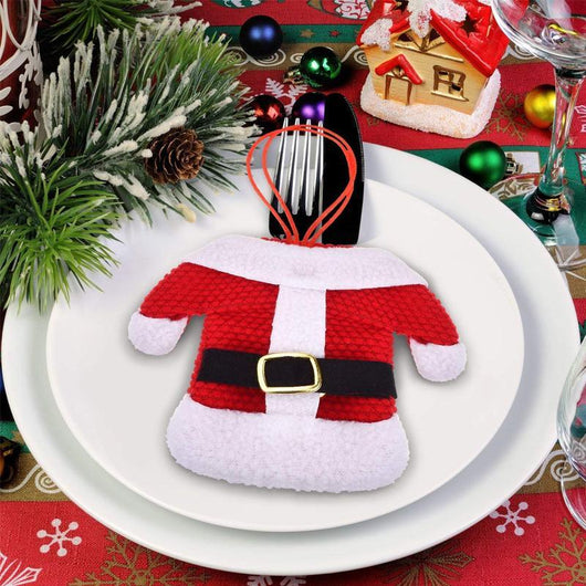 Portacubiertos Navideños de Papá Noel para Decoración de Mesa - Image 3