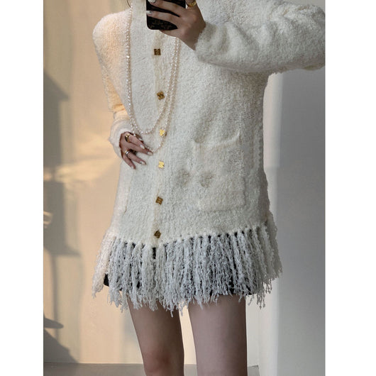 Cardigan de Lana con Borlas - Suéter Abrigo para Mujer Otoño Invierno - Image 3