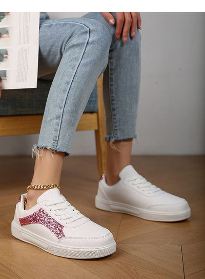Tenis Blancos Brillantes para Uso Casual - Image 10