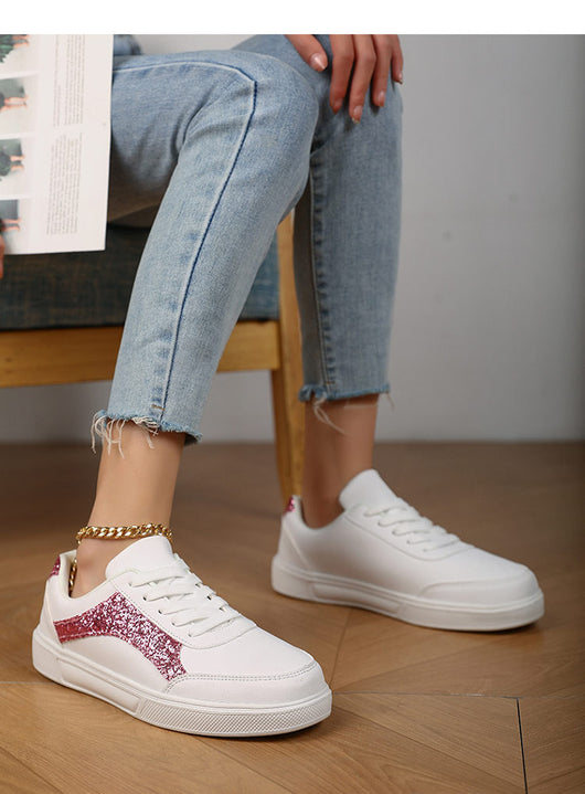 Tenis Blancos Brillantes para Uso Casual - Image 10