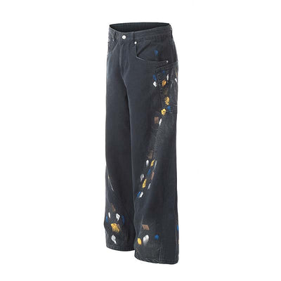 Pantalones Retro con Diseño Splatter Pintado a Mano - Image 25