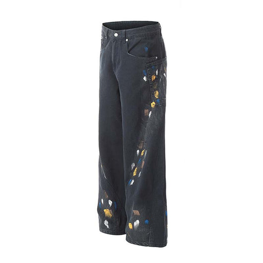 Pantalones Retro con Diseño Splatter Pintado a Mano - Image 25