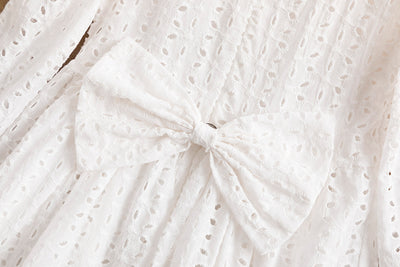 Vestido Infantil Largo de Encaje Princesa con Manga Larga - Image 13