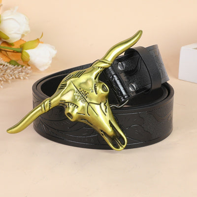 Cinturón para Hombre con Hebilla Cabeza de Vaca - Image 6