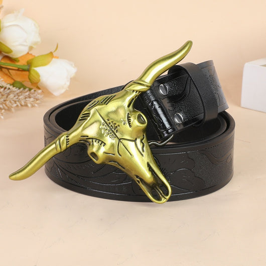 Cinturón para Hombre con Hebilla Cabeza de Vaca - Image 6