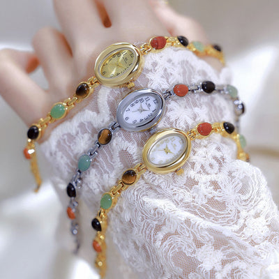 Pulsera de Jade Natural Multicolor Fu Lu Shou - Abundancia y Protección - Image 3