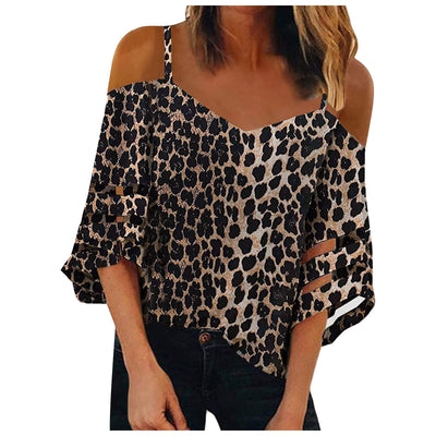 Blusa Hombro Descubierto con Mangas Acampanadas y Estampado - Image 4