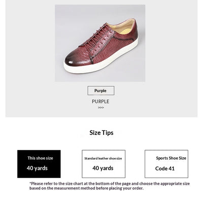 Zapatos Casuales de Cuero con Cordones y Textura Grabada para Hombre - Image 14