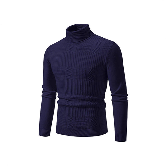 Suéter Jacquard Hombre en Color Sólido para Abrigo - Image 2
