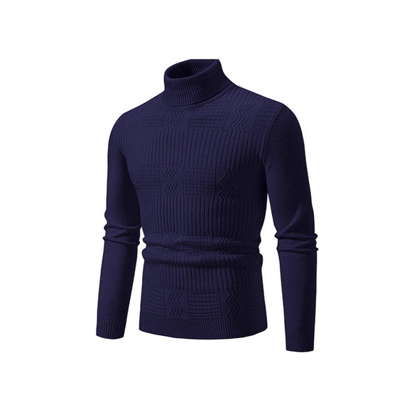 Suéter Jacquard Hombre en Color Sólido para Abrigo