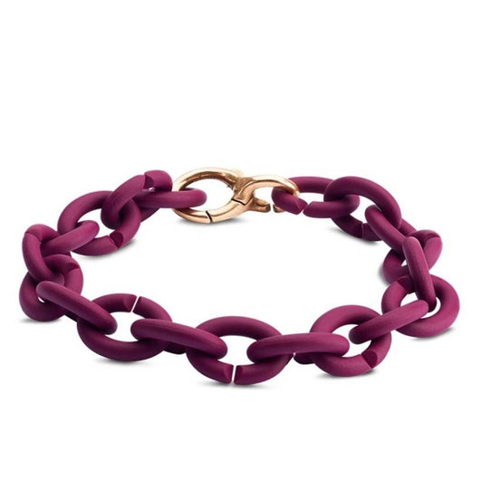 Pulsera Plata Grafito Estilo Minimalista