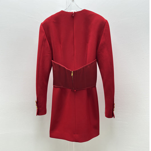 Conjunto Vestido Mini Dos Piezas Cintura Pez Otoño Invierno - Image 9