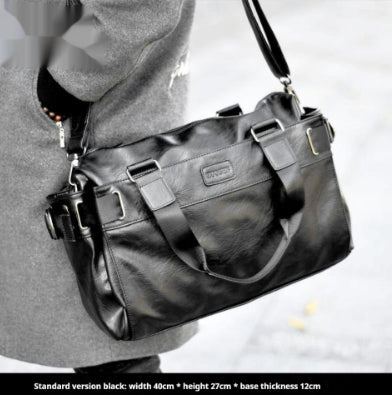 Bolso de Cuero para Hombre - Maletín Casual de Gran Capacidad para Viajes - Image 14