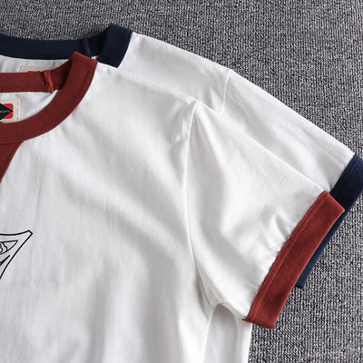 Camiseta de Algodón Lavado para Hombre con Cuello Estilo Thread - Image 15