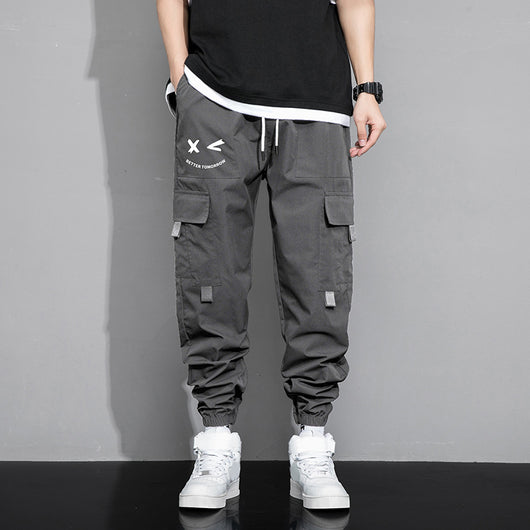 Pantalones Cargo Sueltos para Hombre - Estilo Trendy Otoño Primavera con Múltiples Bolsillos - Image 3