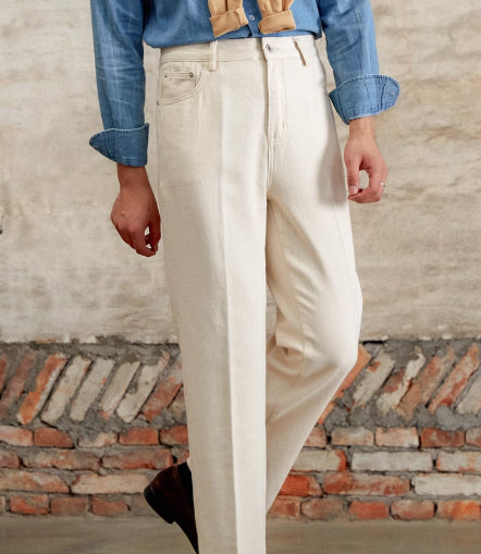 Jeans Rectos de Algodón Británico Estilo Old Money - Corte Bootcut Clásico - Image 11