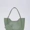 Bolso de Cuero Sintético Verde Menta con Billetera y Neceser