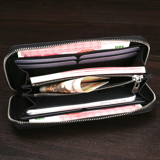 Billetera Larga de Cuero para Hombre con Asa - Image 9